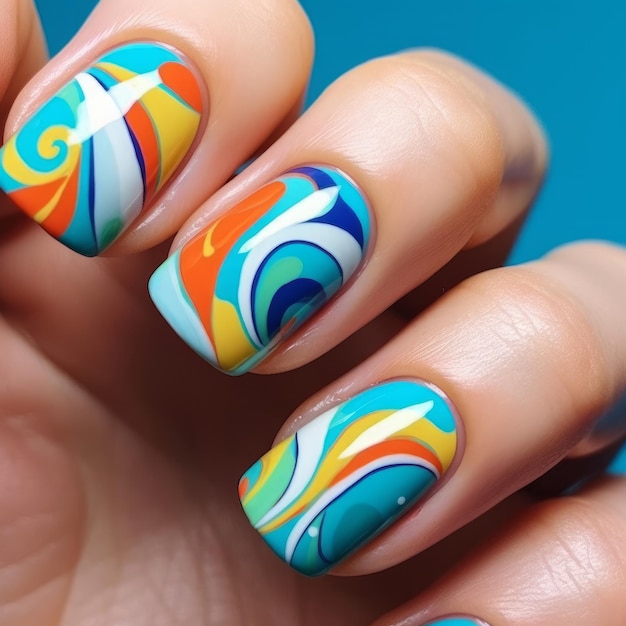 13 Squiggle Nail Art Looks to DIY