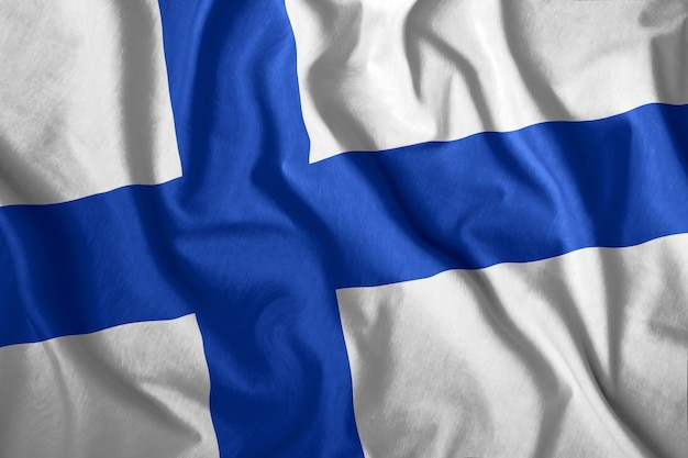 Colorful national flag of Finland