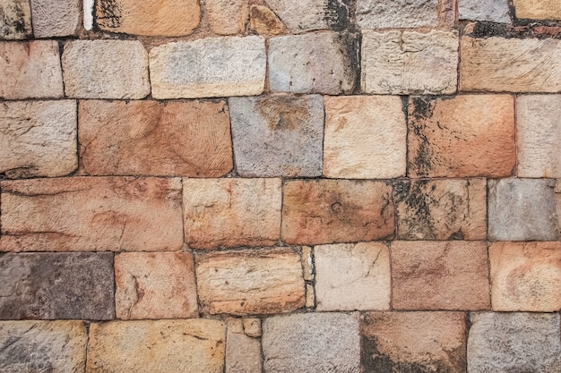 Colorful natural stone wall texture