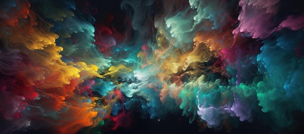 Colorful nebula or cloud in space Illustration AI GenerativexD