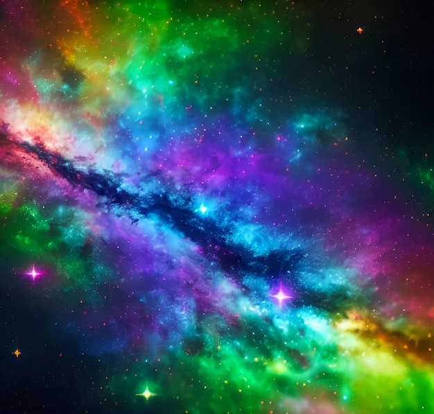 Colorful nebula Galaxy background