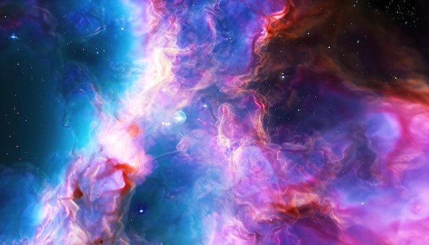 Photo a colorful nebula with stars and nebulas in the background