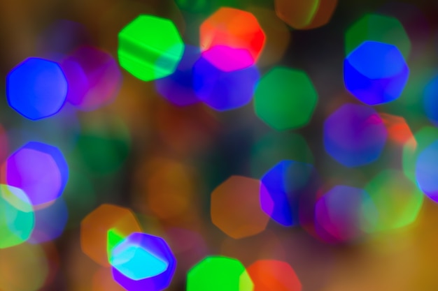 Colorful New Year bokeh