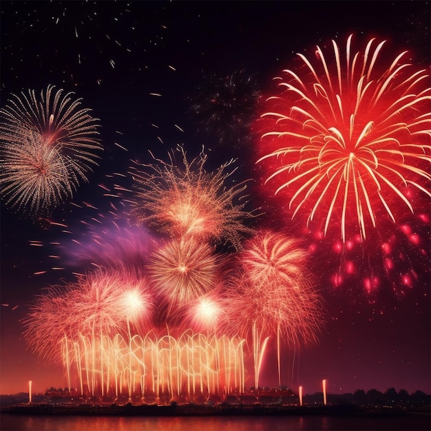 カラフルな新年の花火の壁紙や背景