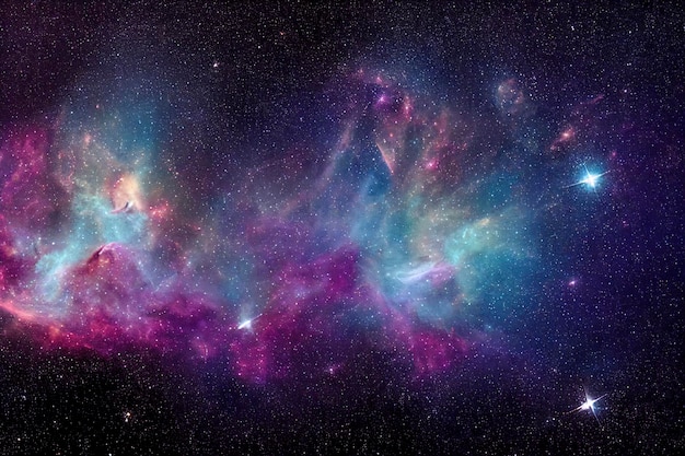 Colorful night sky space. nebula and galaxies in space. astronomy concept background.