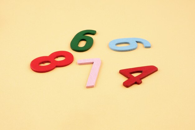 Photo colorful numbers