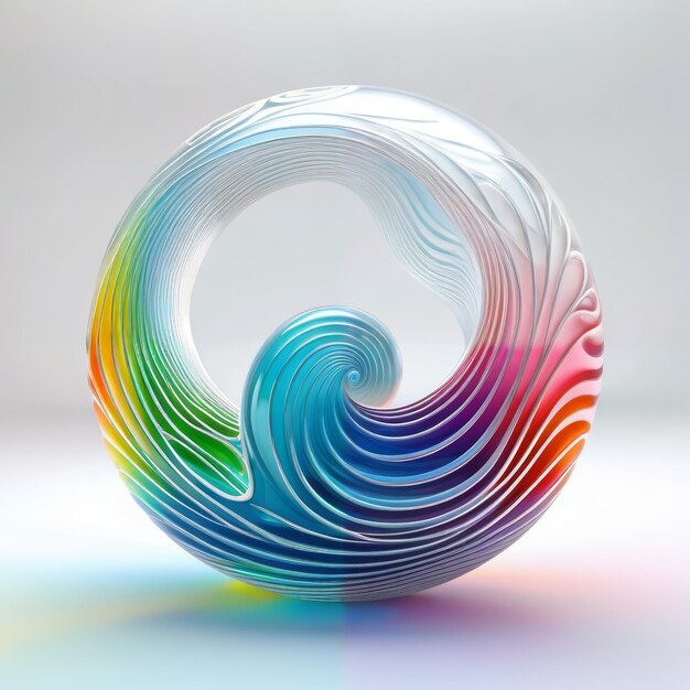 Colorful Object With Spiral Design