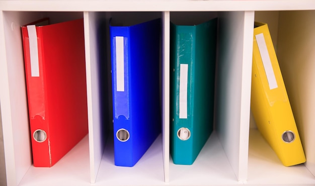 Photo colorful office folders