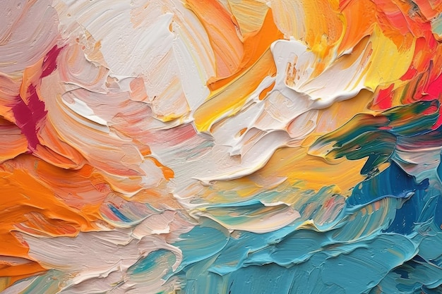 Colorful oil paint background AI generated