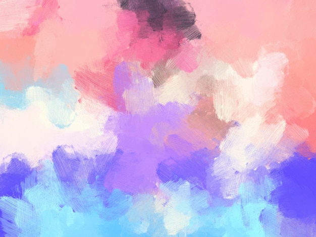 Colorful oil paint brush abstract background blue pink