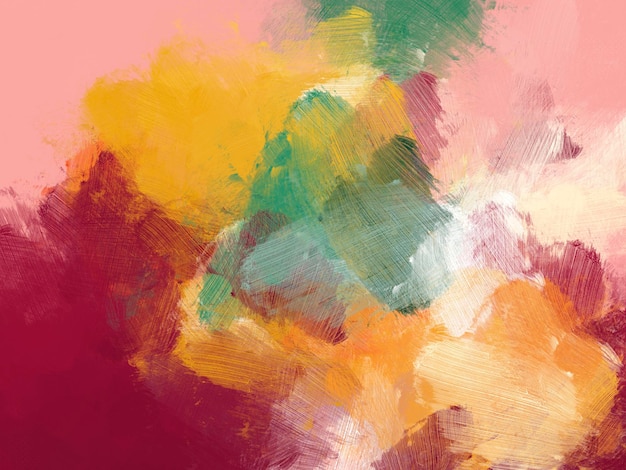 Colorful oil paint brush abstract background pink