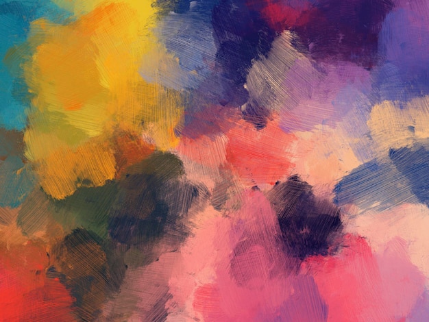 Photo colorful oil paint brush abstract background