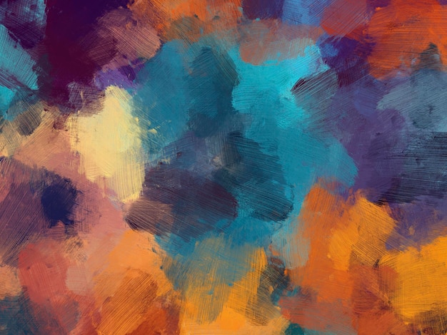 Colorful oil paint brush abstract background