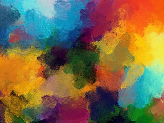 Colorful oil paint brush abstract background