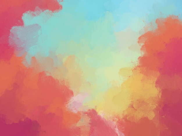 Colorful oil paint brush abstract background