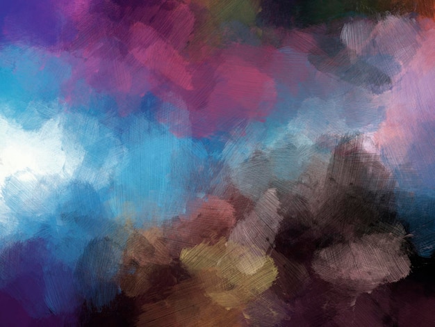 Colorful oil paint brush abstract background