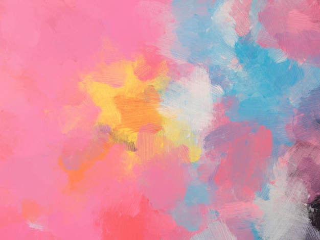 Colorful oil paint brush abstract background