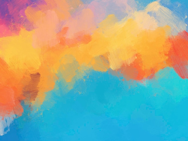 Colorful oil paint brush abstract background