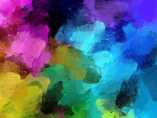 다채로운 오일 페인트 브러시 배경