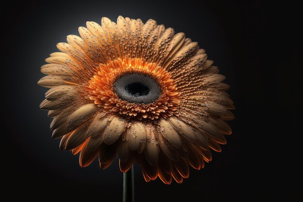 Colorful Orange Natural Gerbera flower Illustration AI Generative