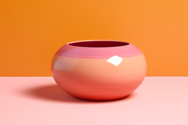 Foto un oggetto colorato e arancione è su uno sfondo rosa e arancione