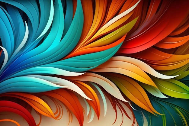 Colorful Organic Abstract Background Wallpaper Generative AI