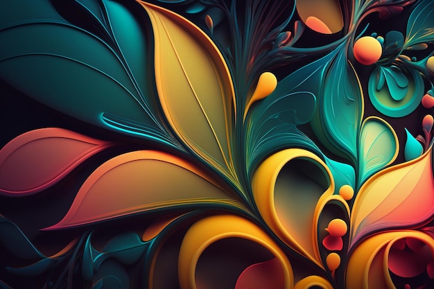 Colorful Organic Abstract Background Wallpaper Generative AI