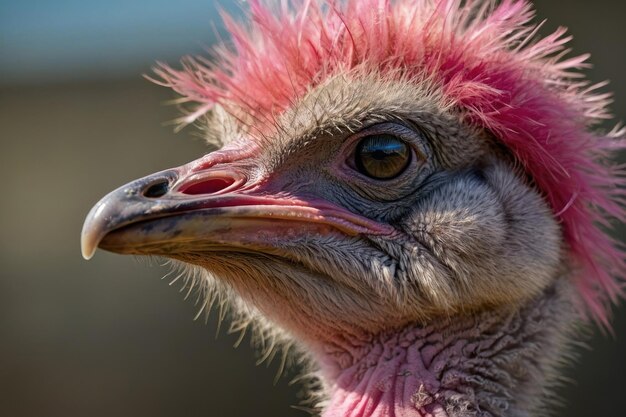 Photo colorful ostrich portrait