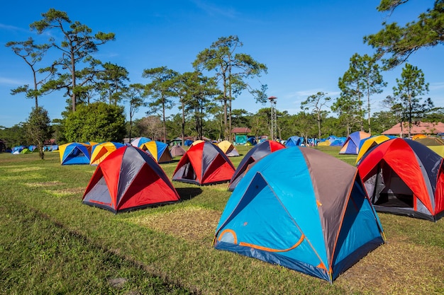 Colorful outdoor tent