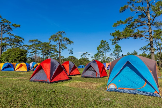 Colorful outdoor tent