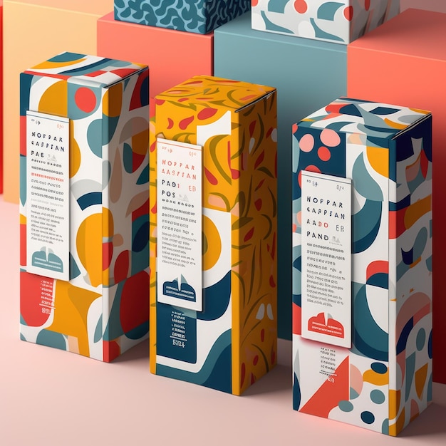 colorful packaging mockup modern design