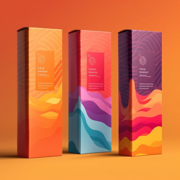 colorful packaging mockup modern design