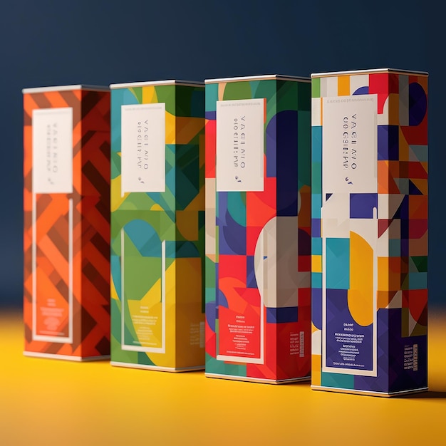 colorful packaging mockup modern design