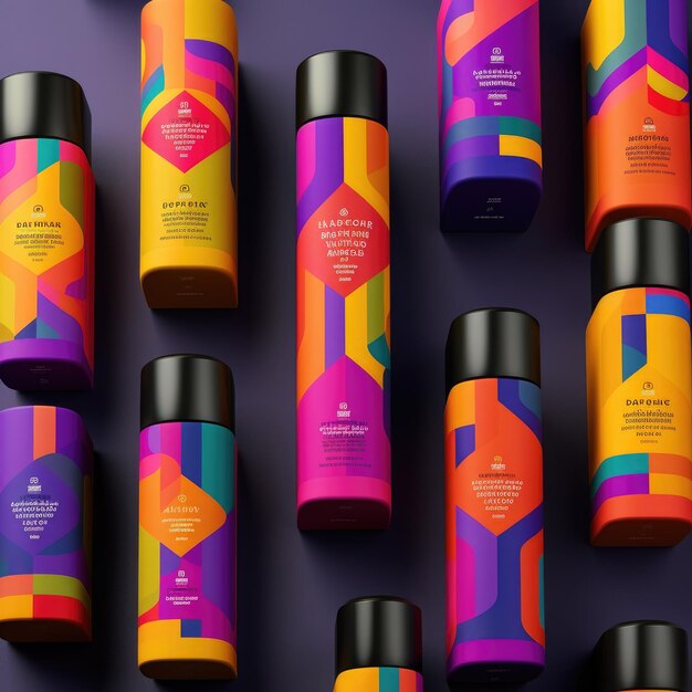 colorful packaging mockup modern design