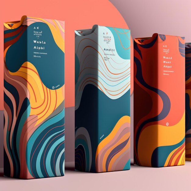 colorful packaging mockup modern design