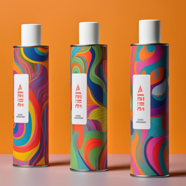 colorful packaging mockup modern design