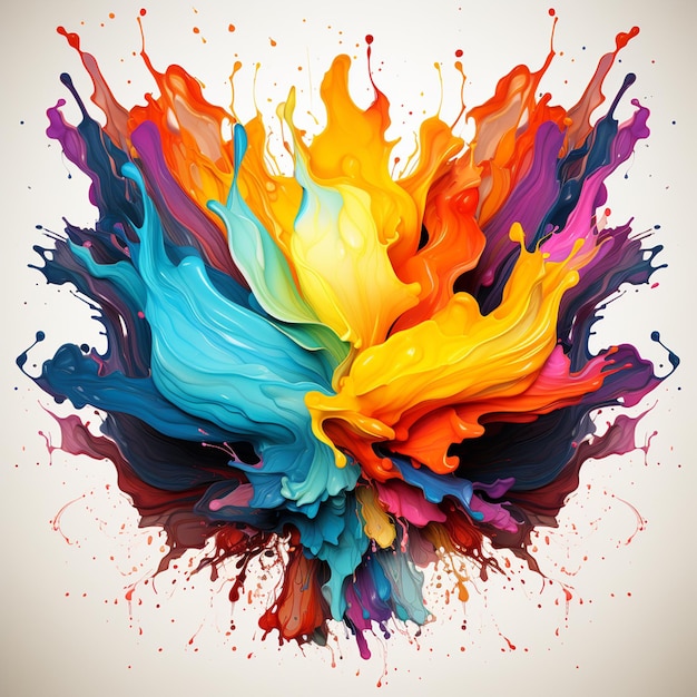 colorful paint blot vector