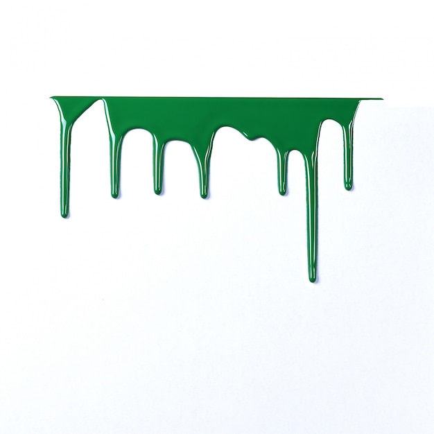 Colorful paint dripping isolated on a white background