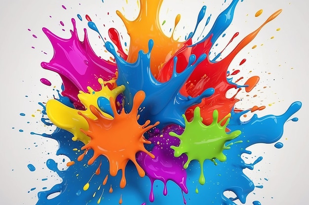 Colorful paint splash background