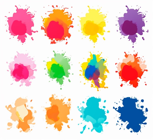 Photo colorful paint splash image