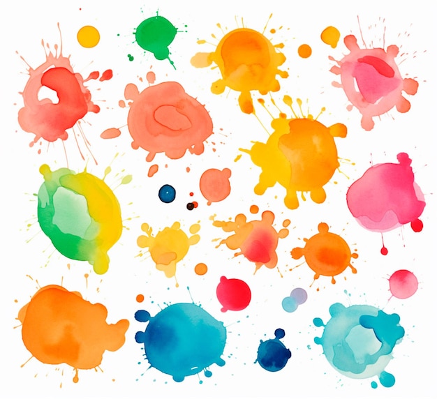 Photo colorful paint splash image