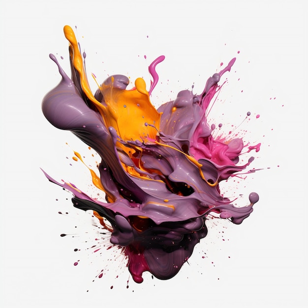 A colorful paint splash is shown in this image