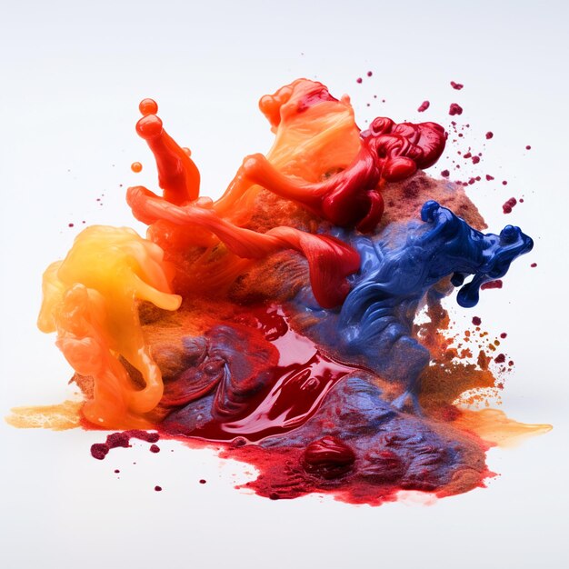 Colorful paint splash on isolated background