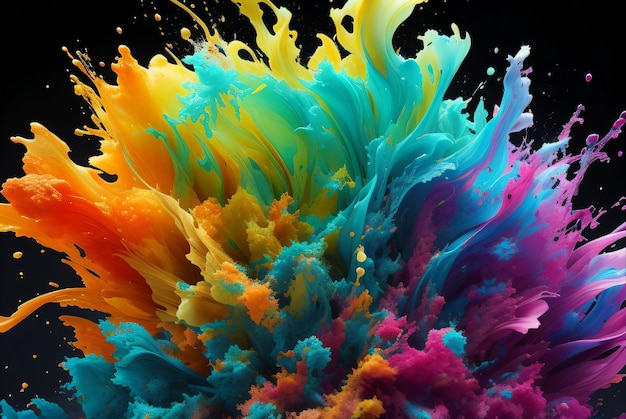 Colorful paint splash wallpapers that are high definition and high definition.