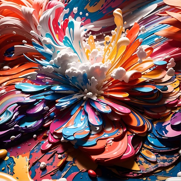 Colorful paint splash