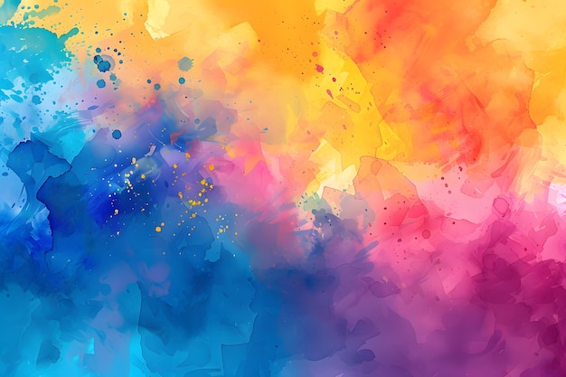 Photo colorful paint splashes png colorful brush stroke background watercolor texture vector abstract colo