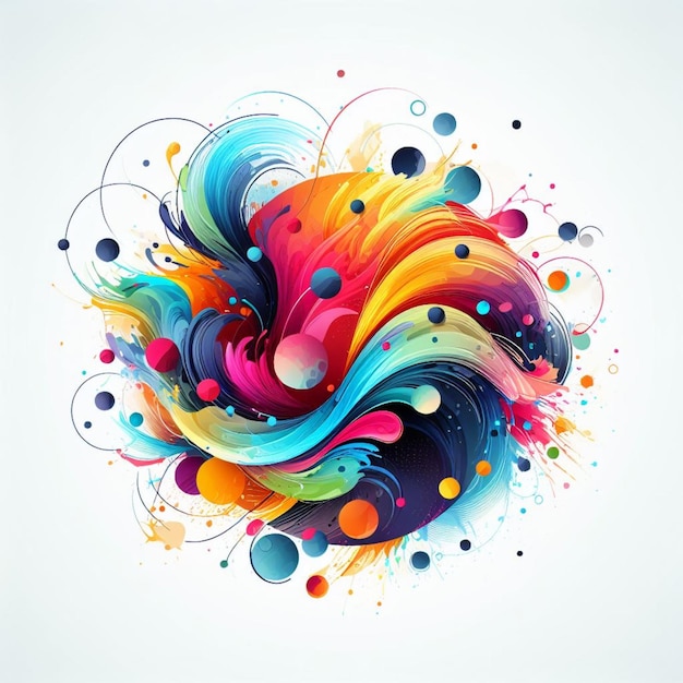 colorful paint splashes vector illustration