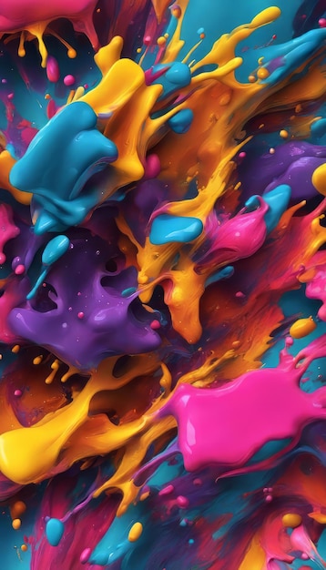 색 배경 에 있는 다채로운 페인트 스프레이스 추상적 인 배경