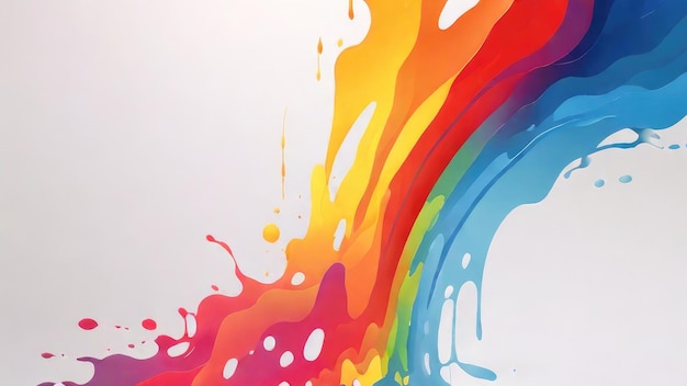 colorful paint splashes