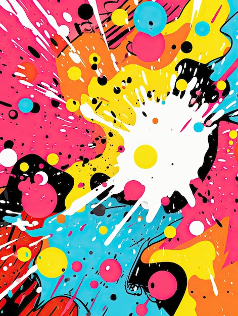 a colorful paint splatter